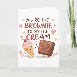 Cartão Você É O Brownie Para Meu Cream Casal Do Dia Dos N