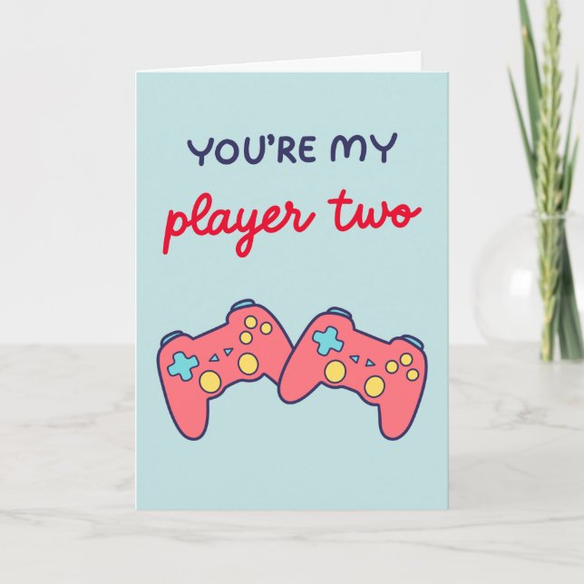 Cartão “Você é o meu Jogador Dois” (Frente)