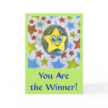 Você é o vencedor, cartoon Star.