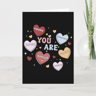 Cartão Você É Saúde Mental Valentines Coração Doce Psicol