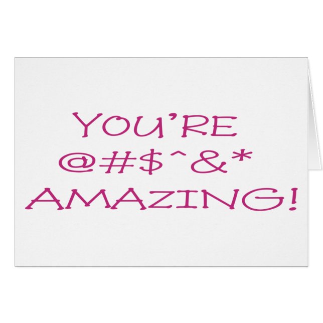 Cartão Você é surpreendente (Frente Horizontal)