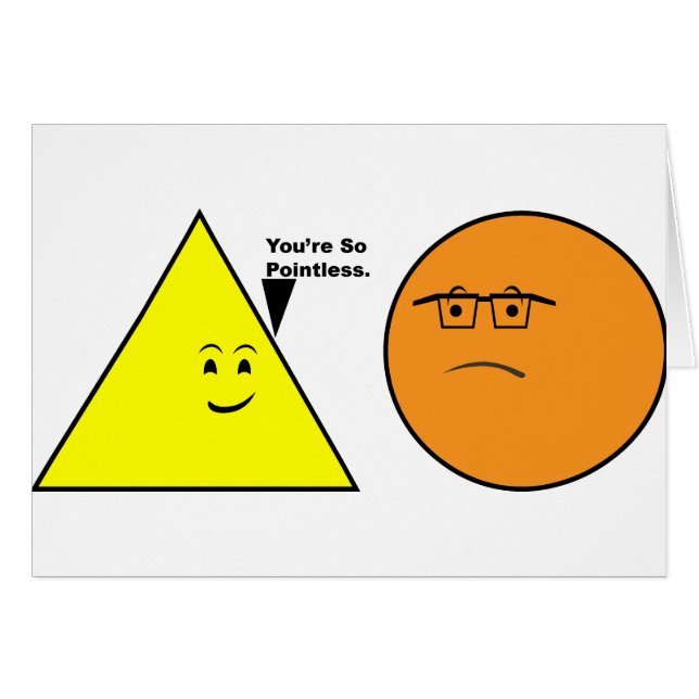 Cartão Você é tão sem rumo - Geometria Engraçada (Frente Horizontal)