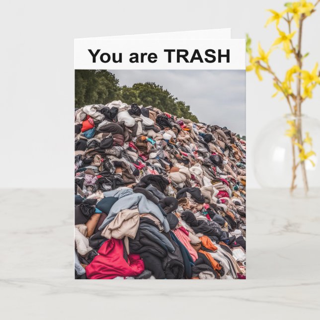 Cartão Você é TRASH. (Flor Amarela)
