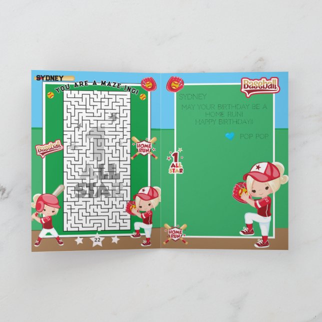 Cartão Você é um Aniversário de Bola Loura e Loura (Interior)