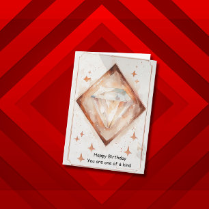 Cartão Você é um bom presente de aniversário do Diamond