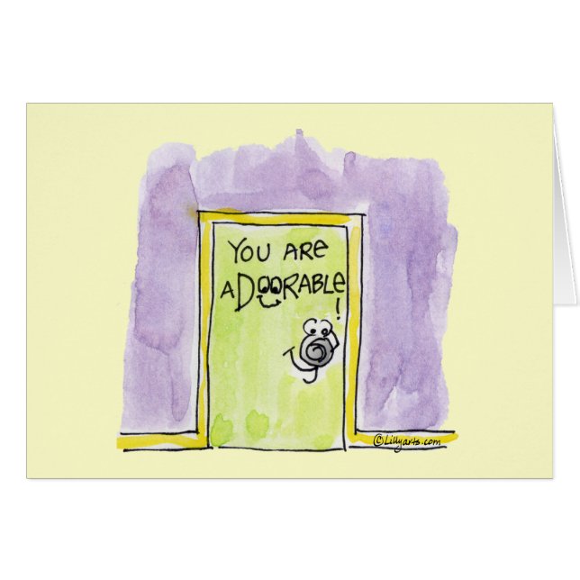 Cartão Você é um desenho animado DOOR (Frente Horizontal)