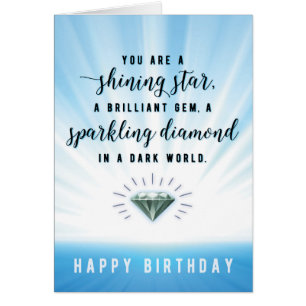 Cartão Você é um Gem Brilhante, um Diamante Espumante e
