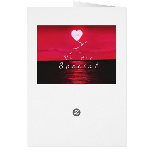 Cartão Você é uma placa especial Amor por sunset - Adicio (Verso)