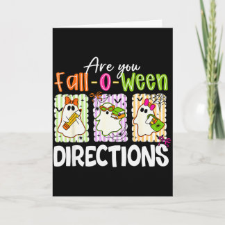 Cartão Você é uma Professora Fantasma Fofa de Direções Fa