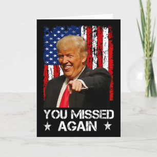 Cartão Você Errou Novamente Trump 2025 Bandeira EUA 2