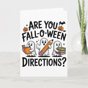Cartão Você Está Caindo Nas Direções Do Ween Halloween Pr