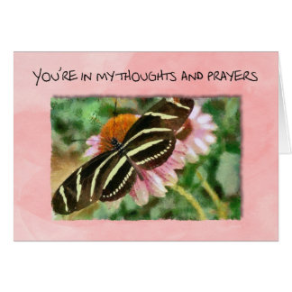 Cartão Você está em meus pensamentos durante tratamentos