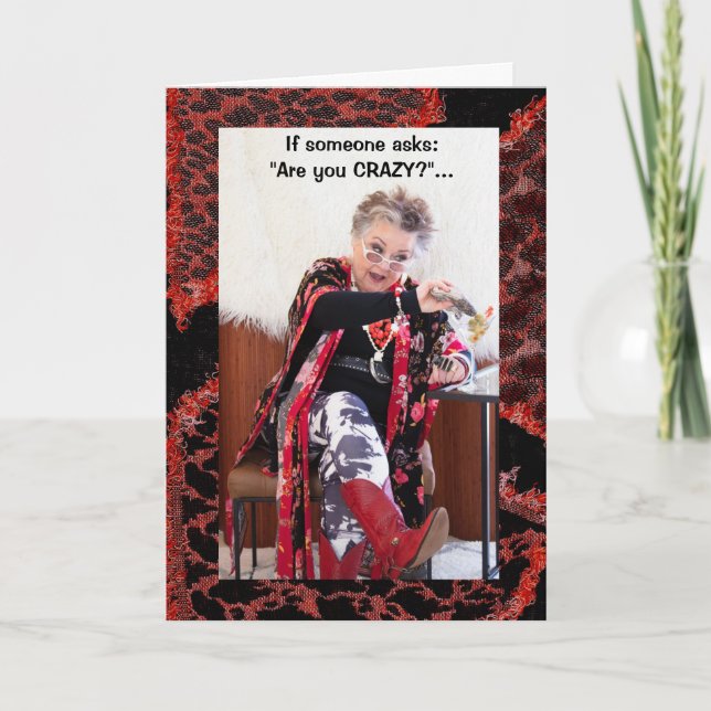 Cartão Você está ficando LOUCO? (Frente)