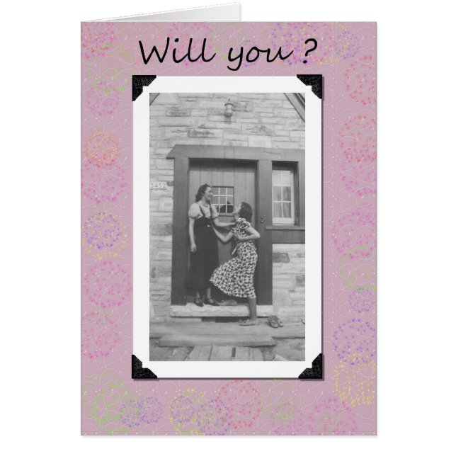 Cartão Você estará em meu casamento? (Frente)