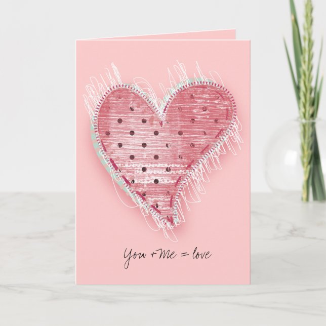 Cartão Você + Eu = Amor (Frente)