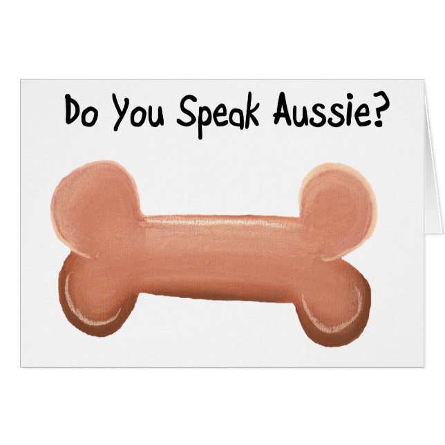 Cartão Você Fala Aussie? (Frente Horizontal)