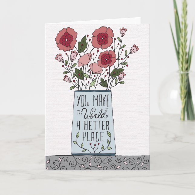 Cartão Você faz do mundo um lugar melhor (Frente)