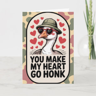 Cartão Você Faz Meu Coração Buzinar Silly Goose Dia dos N