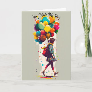Cartão Você Fez Meu Dia - Obrigado