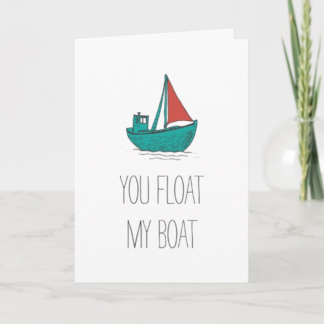 Cartão Você Flutua Meu Barco (Frente)