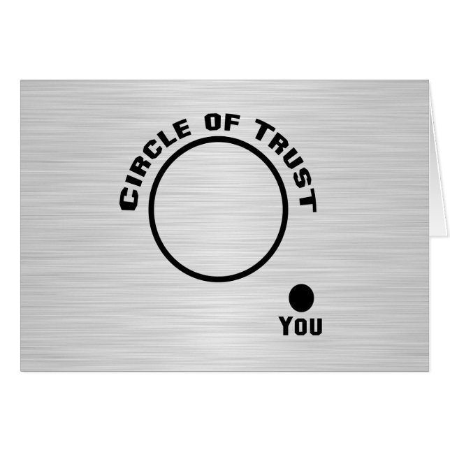 Cartão Você fora do círculo da confiança (Frente Horizontal)