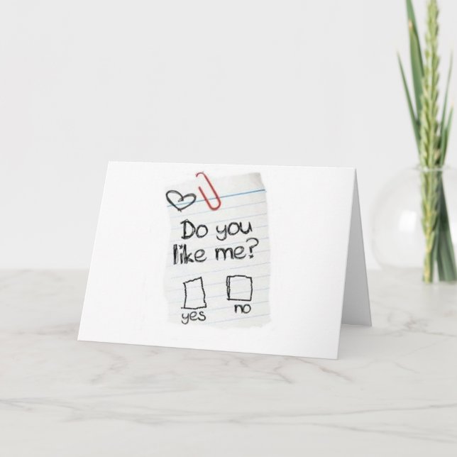 CARTÃO VOCÊ GOSTA DE MIM? EU AMO MEU MELHOR AMIGO "VOCÊ!" (Frente)