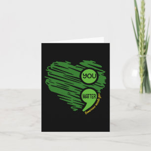 Cartão Você Importa Semicolon Heart Retro Mental Health A
