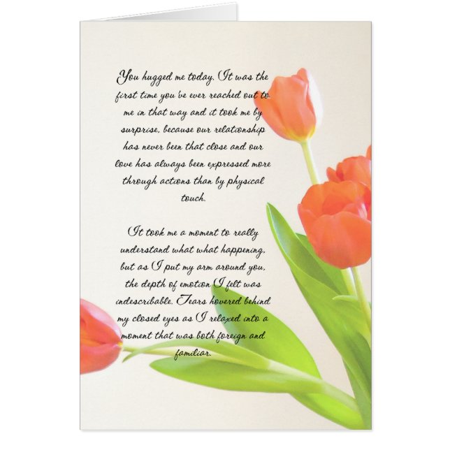 Cartão Você Me Abraçou Hoje (Frente)