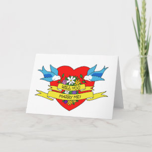Cartão Você Me Casado Tatuagem Romântica?