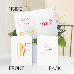 Cartão Você me casado uma proposta moderna personalizada?