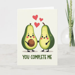 Cartão Você Me Completa Carta de Amor de Abacate