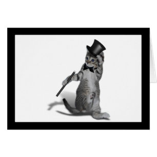 Cartão Você me faz sentir como Dançando! Tap Dancing Cat