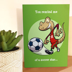 Cartão Você Me Lembra O Cartoon De Futebol De Star Gecko