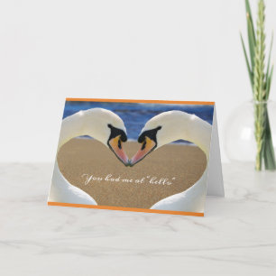 Cartão Você me tinha na Alô, eu te amo na placa de Swan