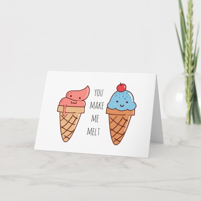 Cartão Você Me Torna Um Dia de os namorados Engraçado (Frente)