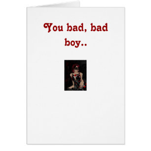 Cartão Você menino mau.
