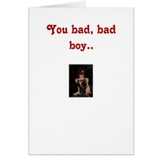 Cartão Você menino mau.