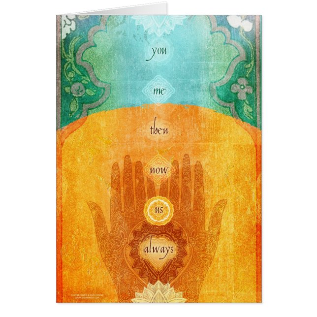 Cartão Você mim então agora nós sempre (Frente)