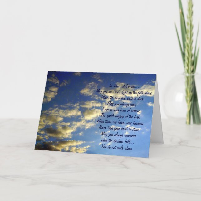 Cartão Você não caminha sozinho... (Frente)