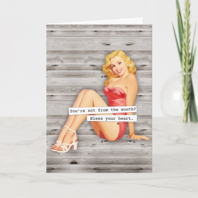 Cartão Você não é do Sul? Abençoe seu coração (Frente)