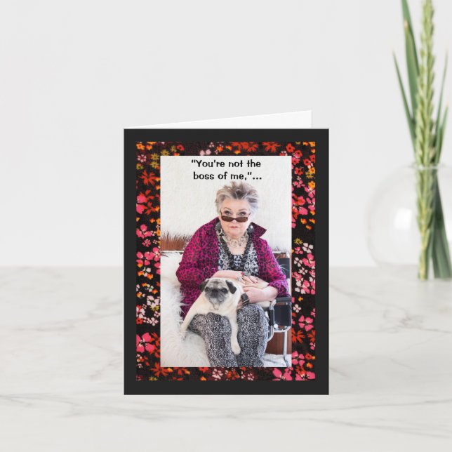 Cartão Você não é o chefe de mim (Frente)