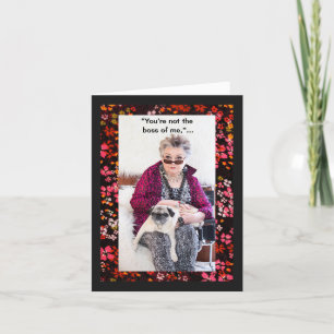 Cartão Você não é o chefe de mim
