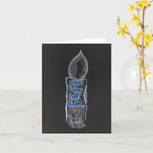 Cartão Você não está sozinho com compaixão, citação de bo