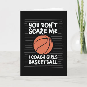 Cartão Você não me assusta Eu treino Design de basquete