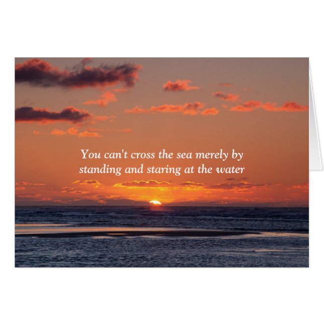 Cartão Você não pode atravessar o mar (Frente Horizontal)