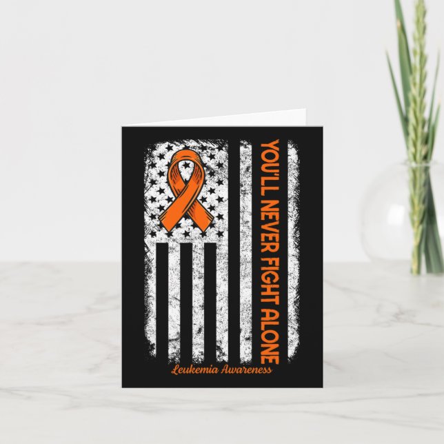 Cartão Você nunca combaterá sozinho a leucemia de Cancere (Frente)