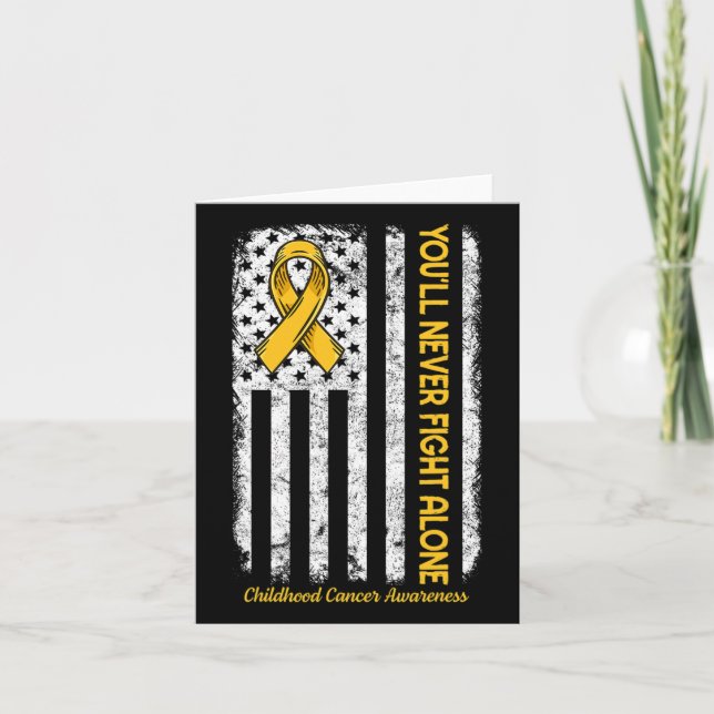 Cartão Você nunca enfrentará sozinho Cancer de infância A (Frente)