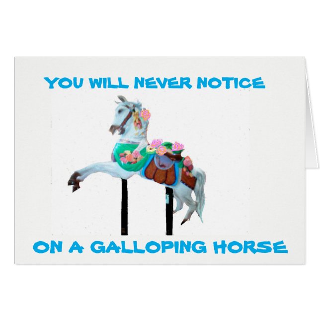 CARTÃO VOCÊ NUNCA NOTARÁ CAROUSEL GREETING CARD (Frente Horizontal)