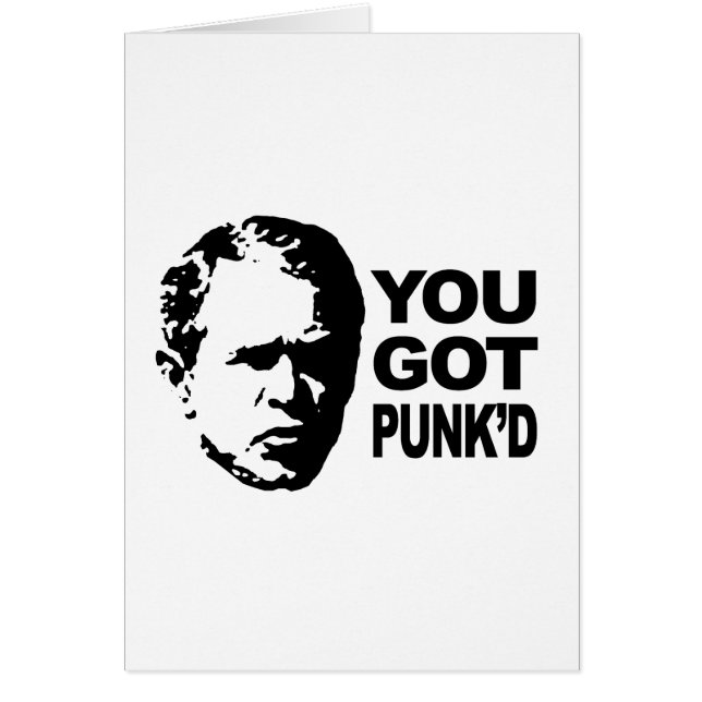 Cartão Você obteve o punk'd (Frente)