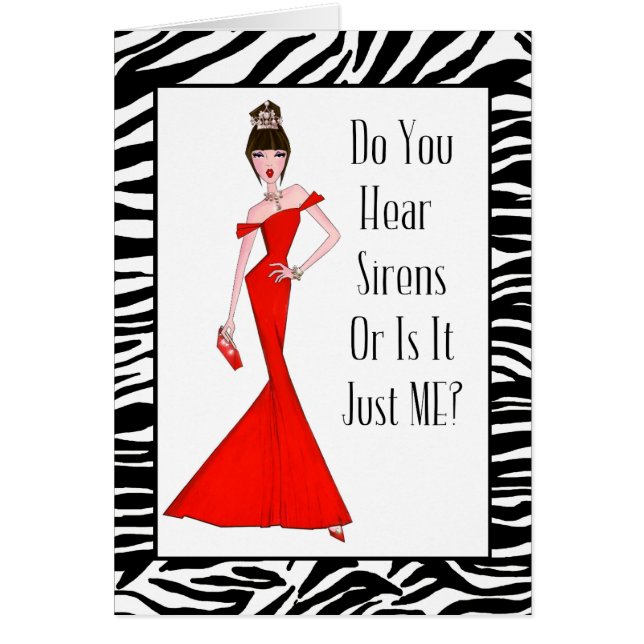 Cartão "Você Ouve Sereias ou Sou Só Eu?" (Frente)